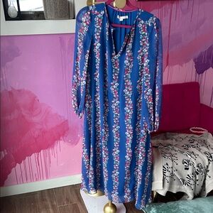 Flawed Boden Kathleen Floral Blue Women's Dress